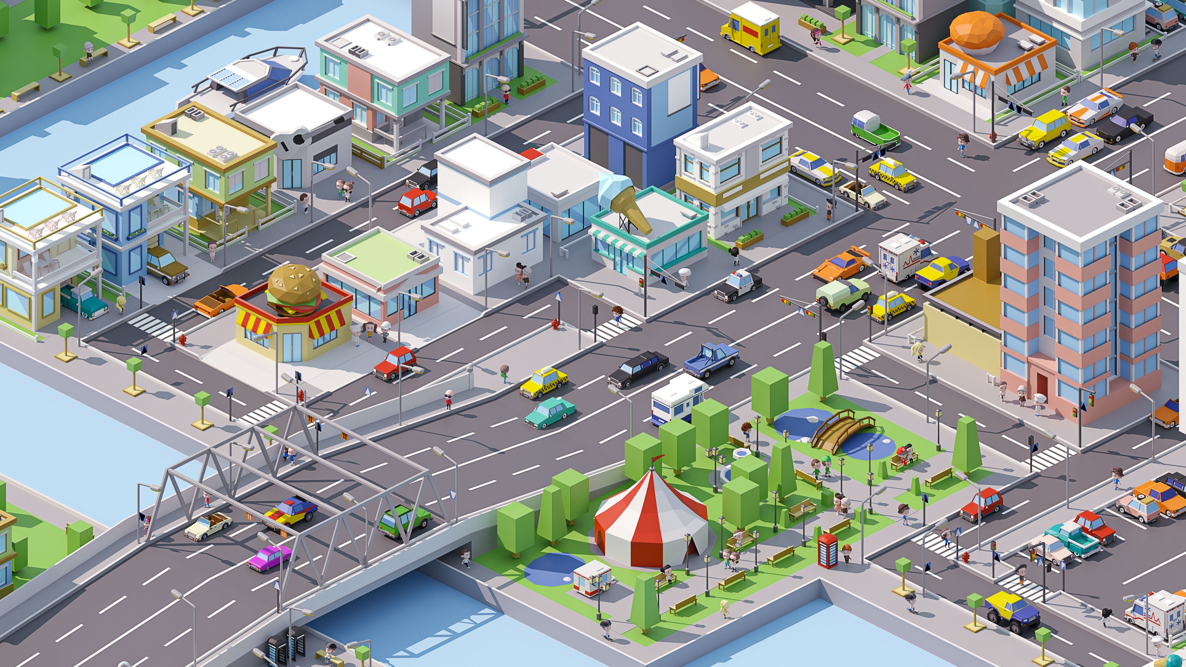 City Pack Low-poly 3D model_11