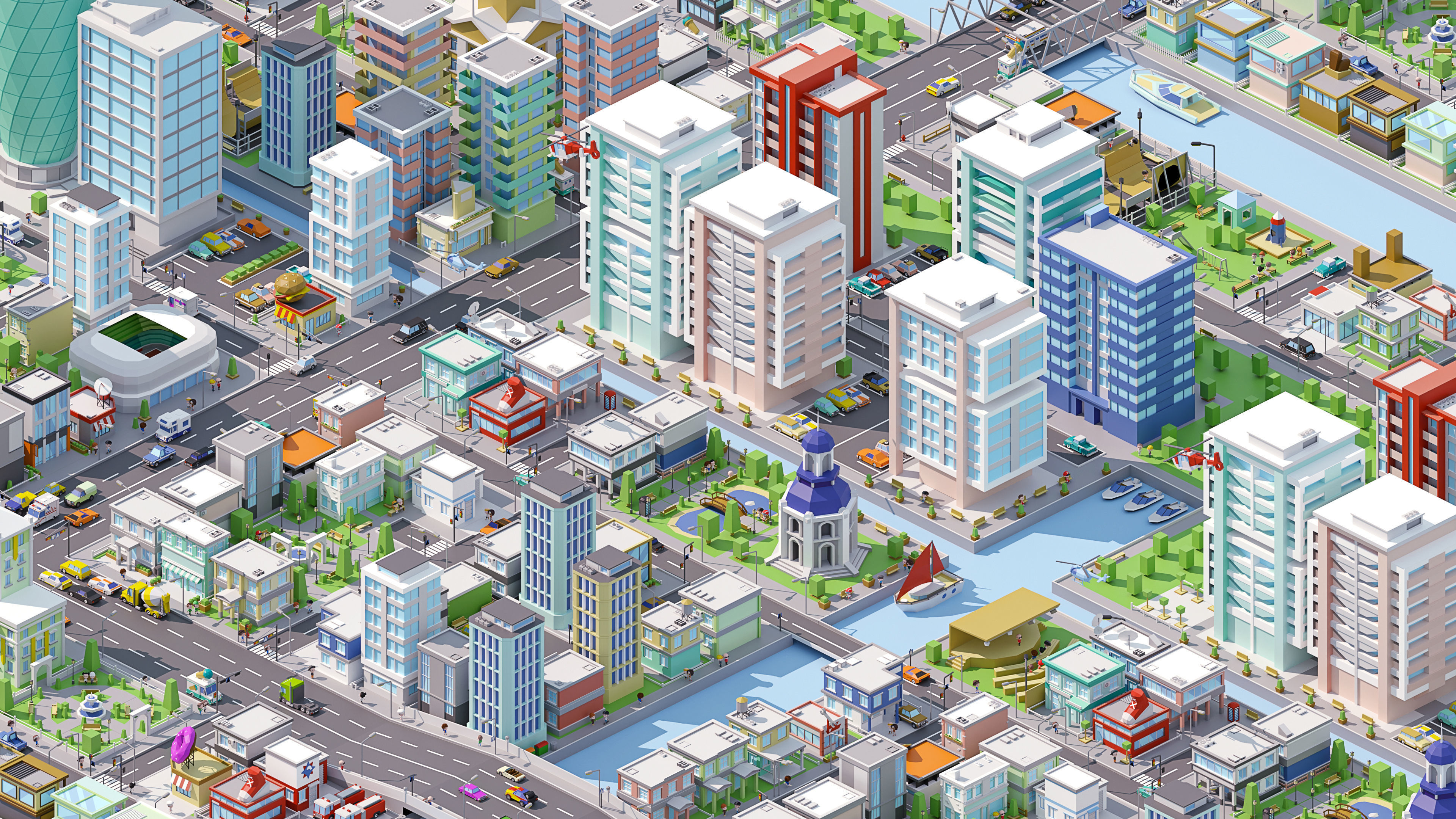 City Pack Low-poly 3D model_14