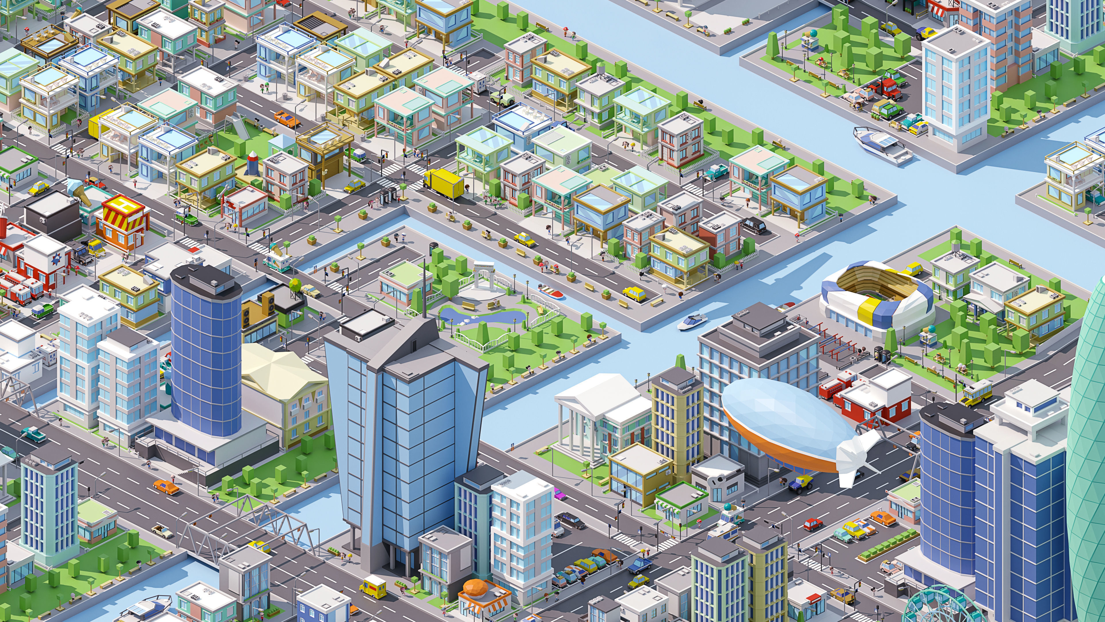 City Pack Low-poly 3D model_16