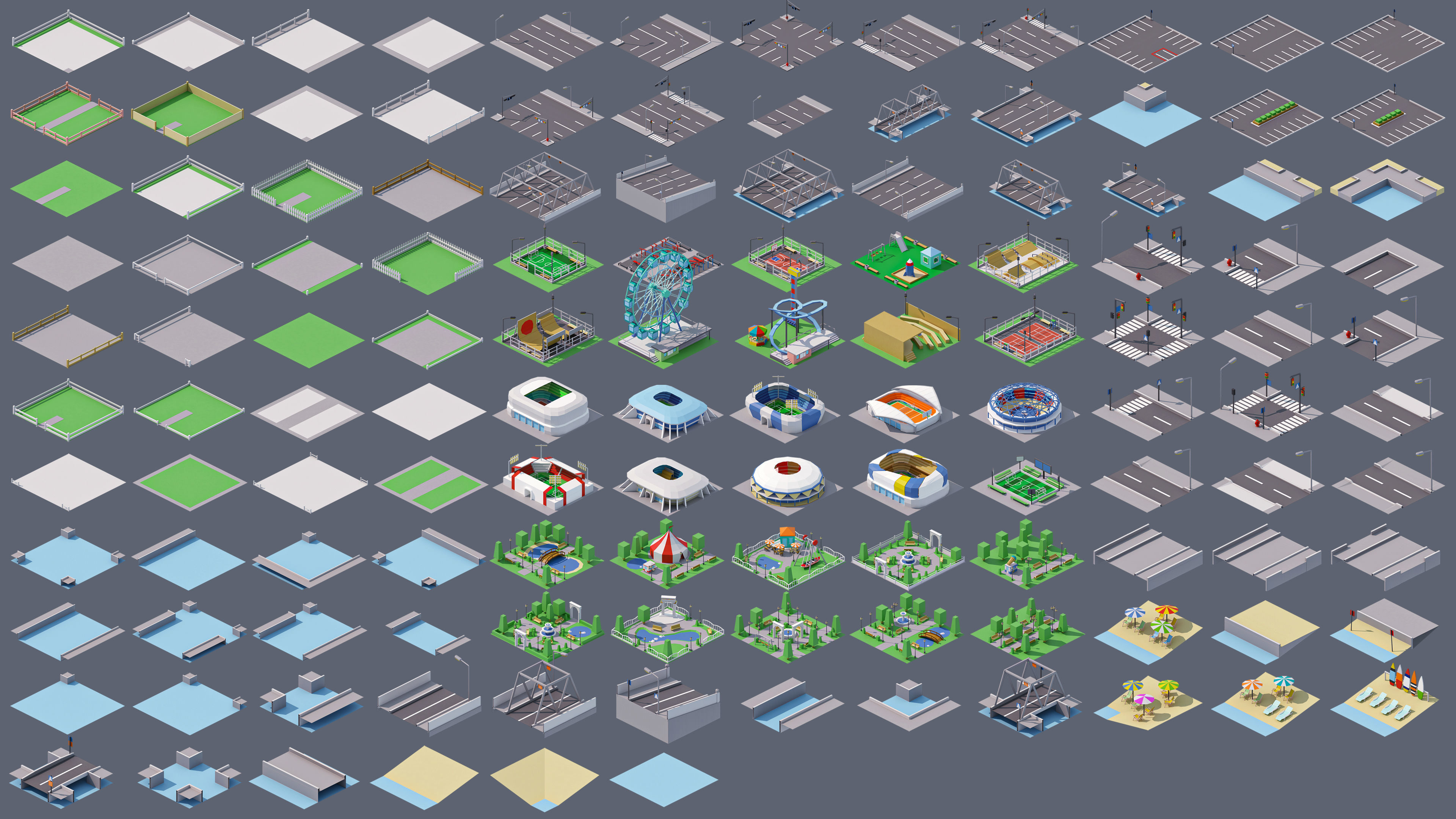 City Pack Low-poly 3D model_6