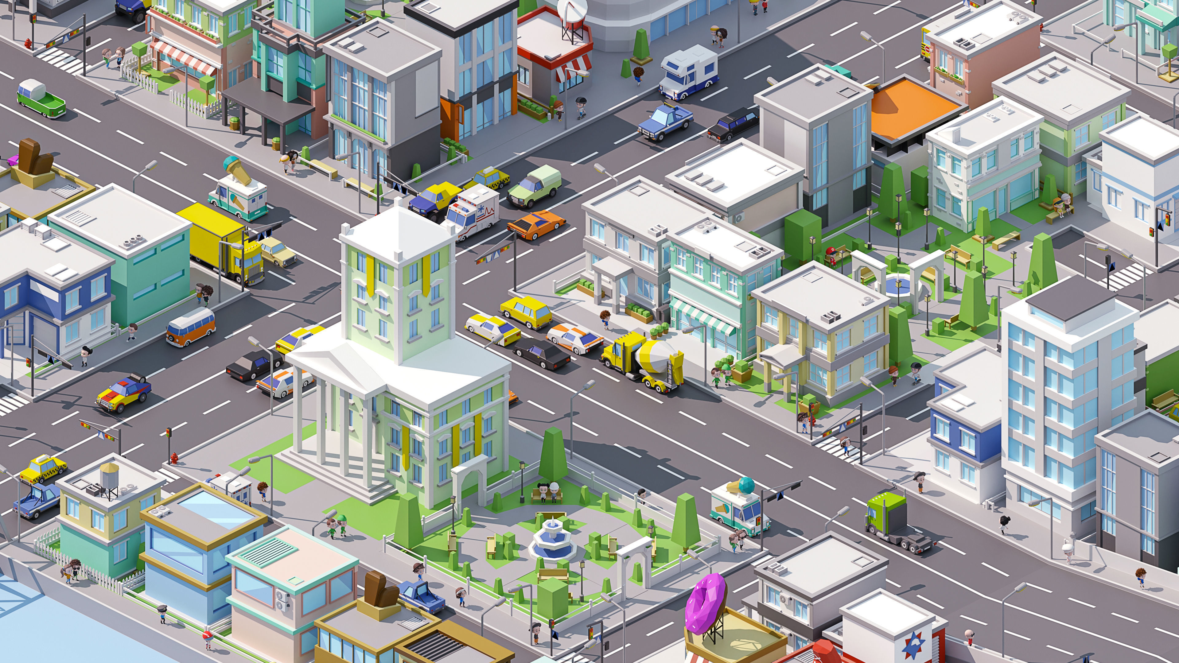 City Pack Low-poly 3D model_12
