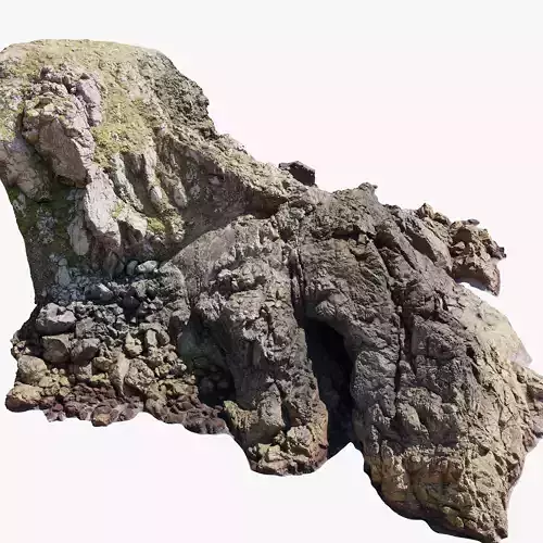 Large Coast Line Cliff PBR Scan 05 Low-poly 3D model