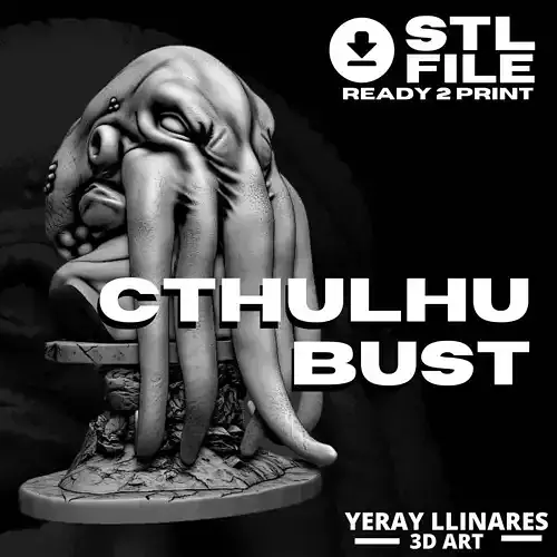 Bust sculpture of Cthulhu