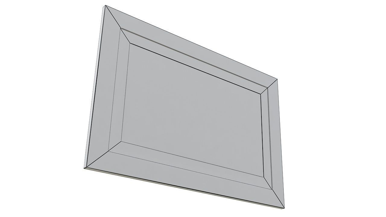 Painting 4 of water lilies in frame 3D model_6