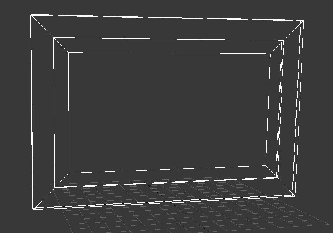 Painting 4 of water lilies in frame 3D model_9