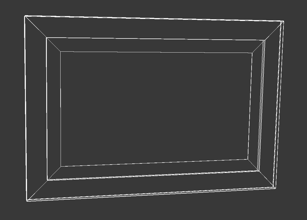 Painting 4 of water lilies in frame 3D model_10