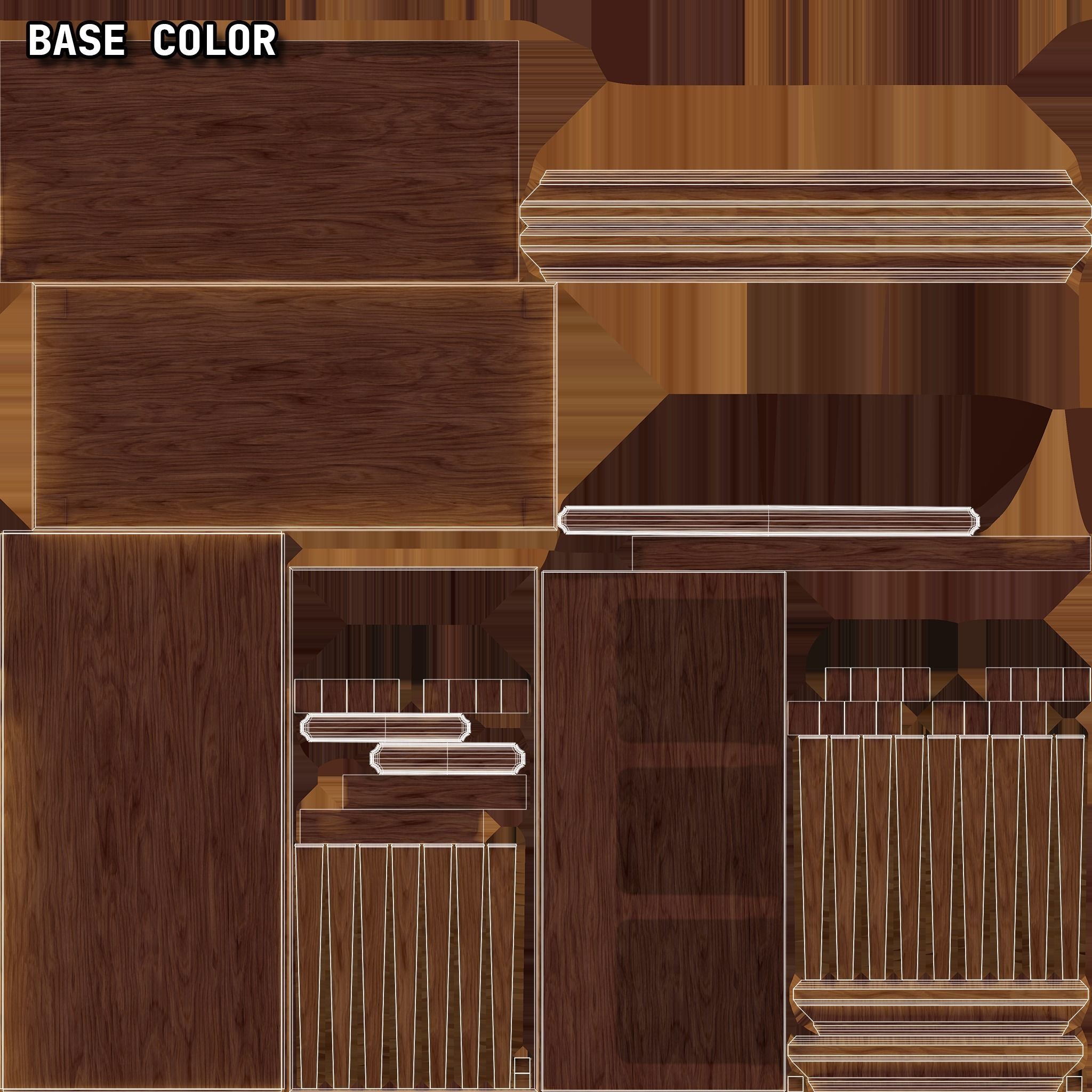 Desk PBR 4K Substance Painter files includes Low-poly 3D model_32