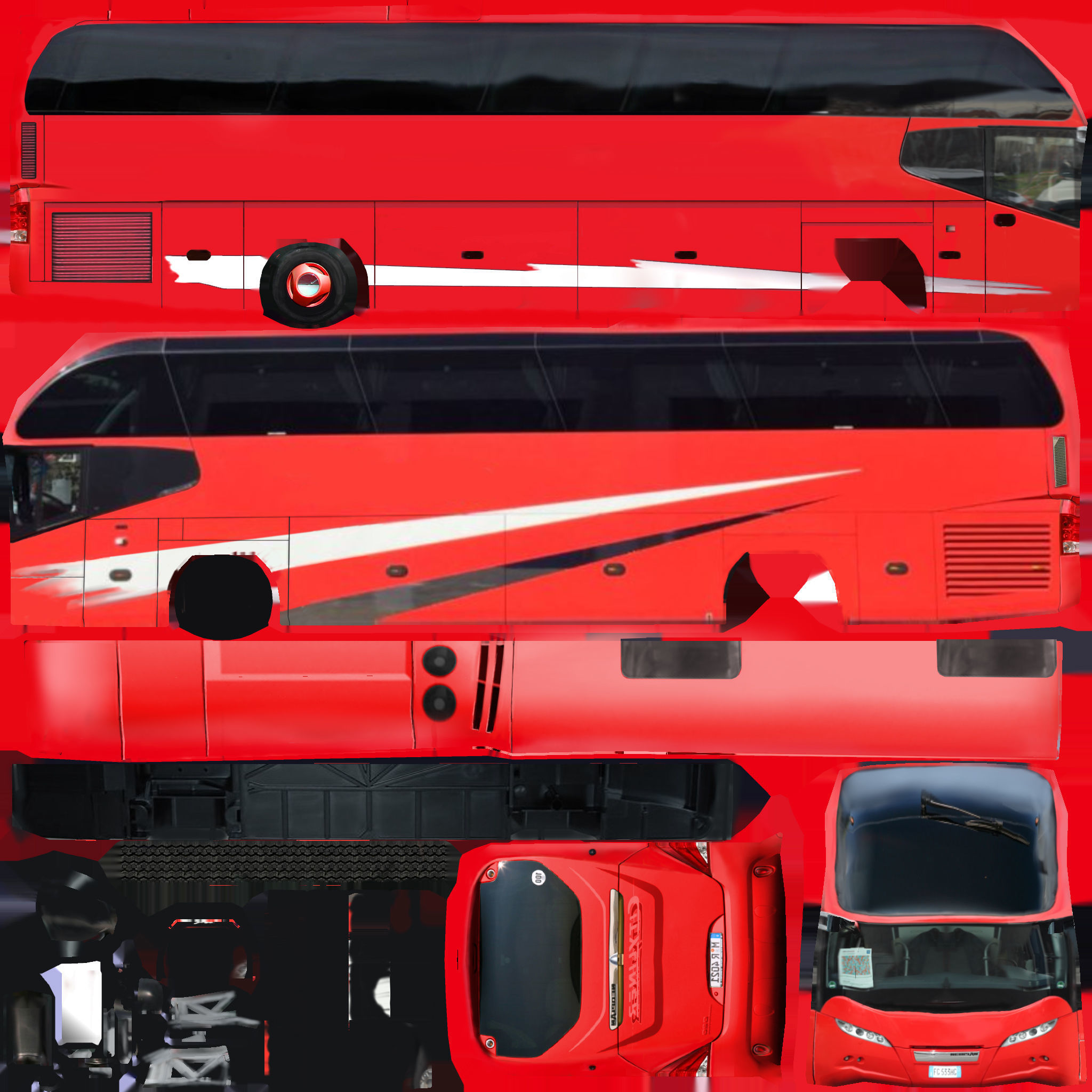 2019 Neoplan Cityliner Low-poly 3D model_10