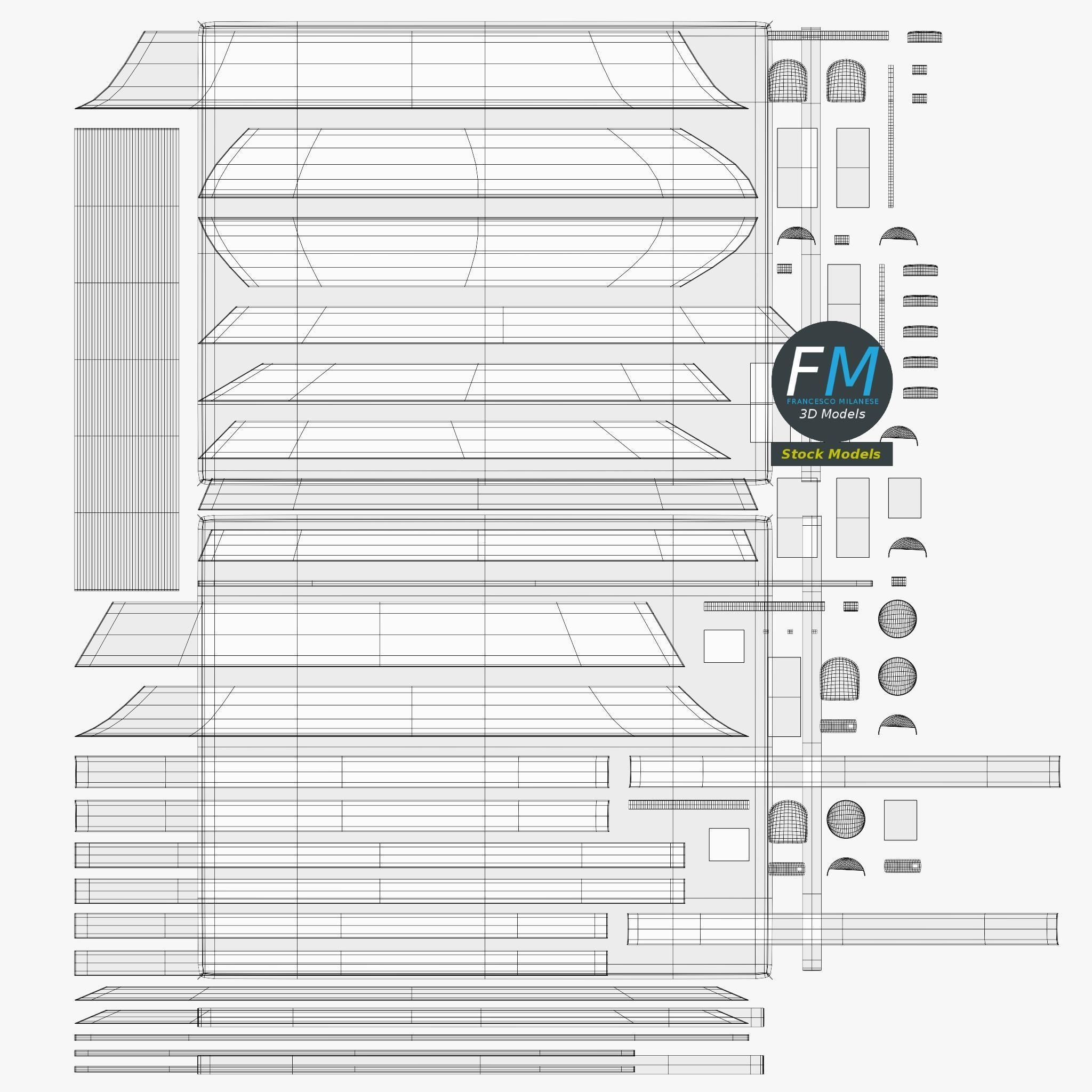 Kitchen wall oven 3D model_13