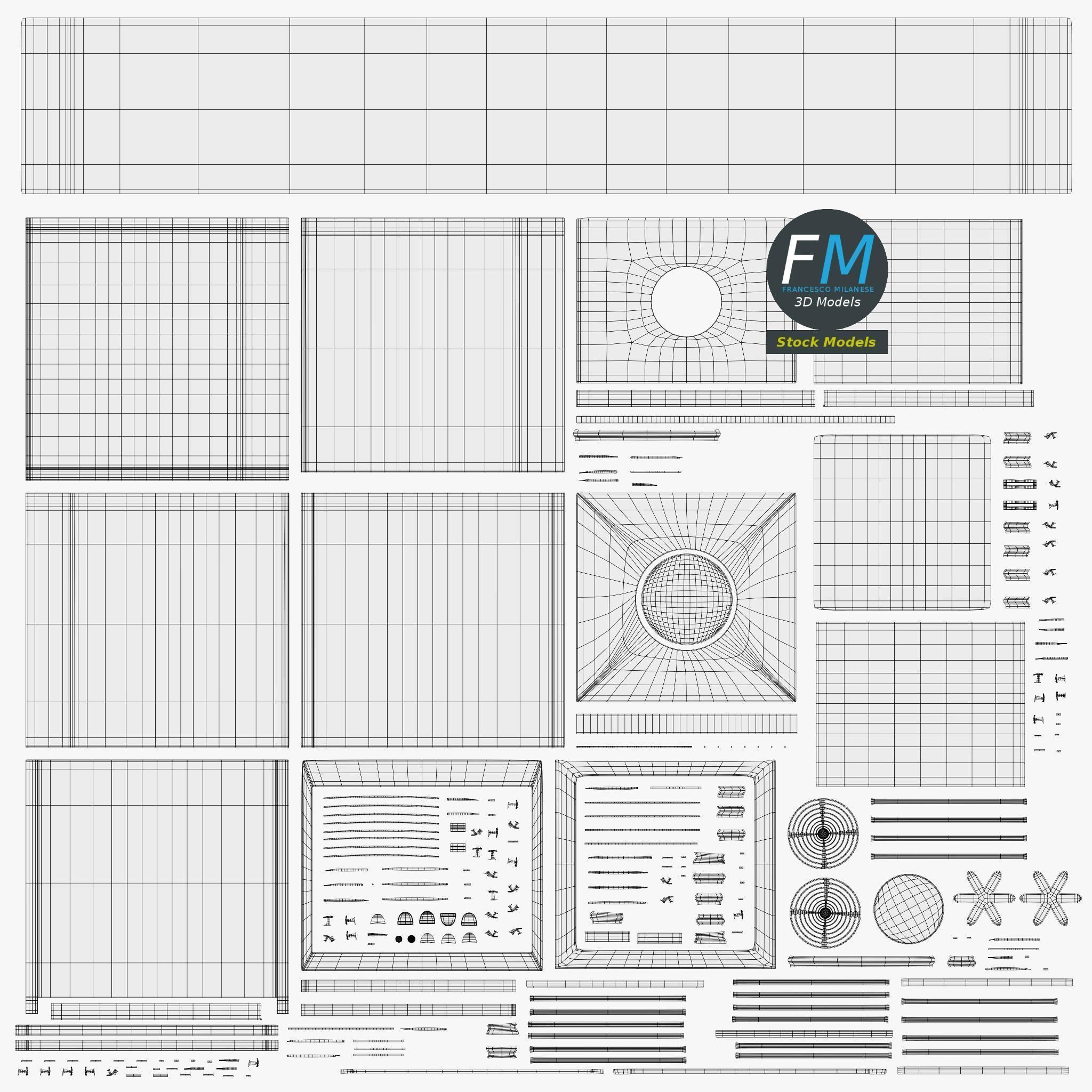 Kitchen wall oven 3D model_12