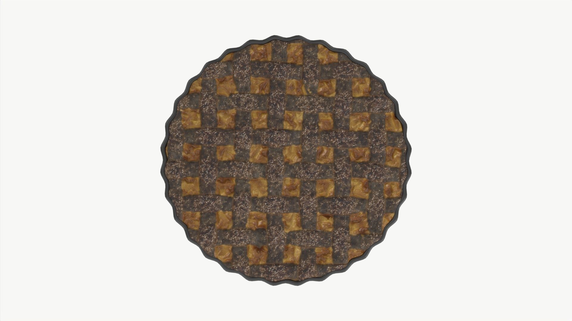 Apple Pie burned with Plate 3D model_5