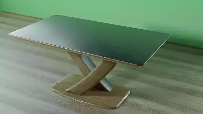 Varnished Solid Oak Table