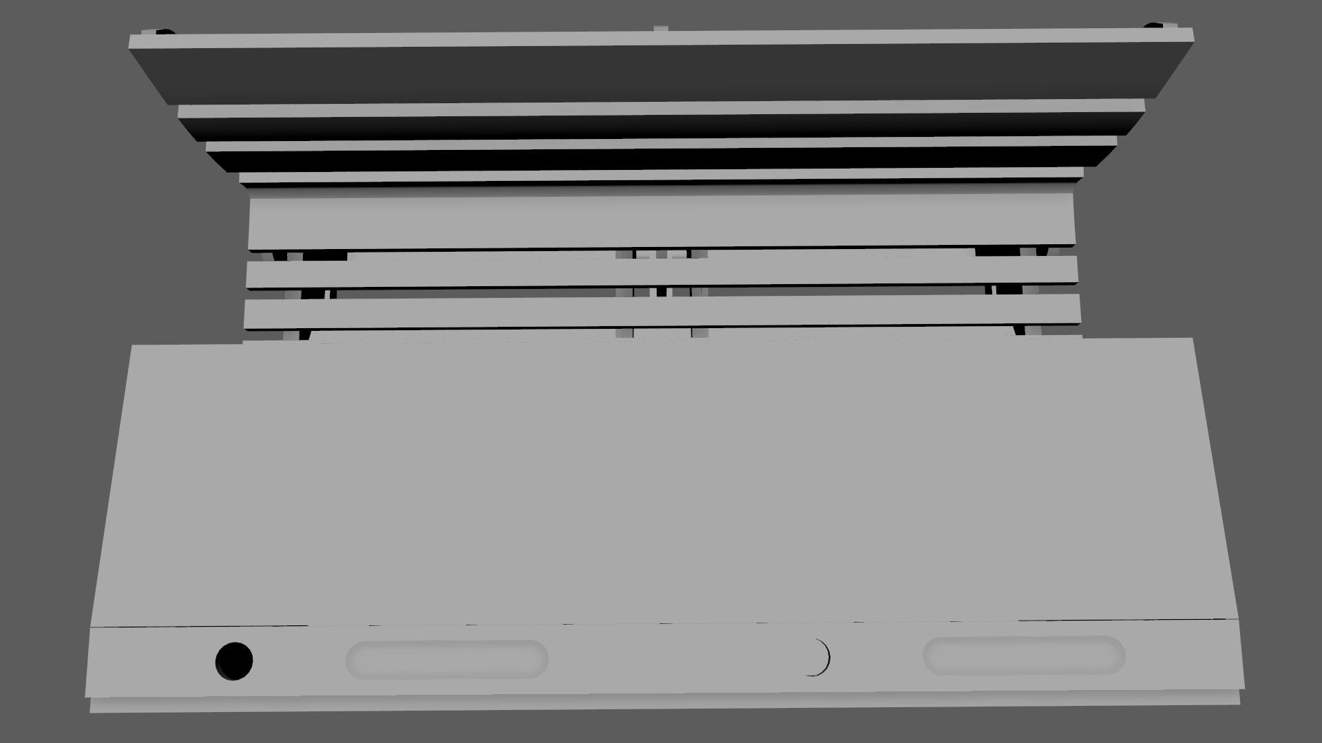 Early 20th Century Bench 1920s Low-poly 3D model_8