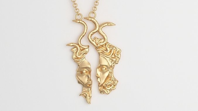 Pendant Medusa 3d print mode 3D print model