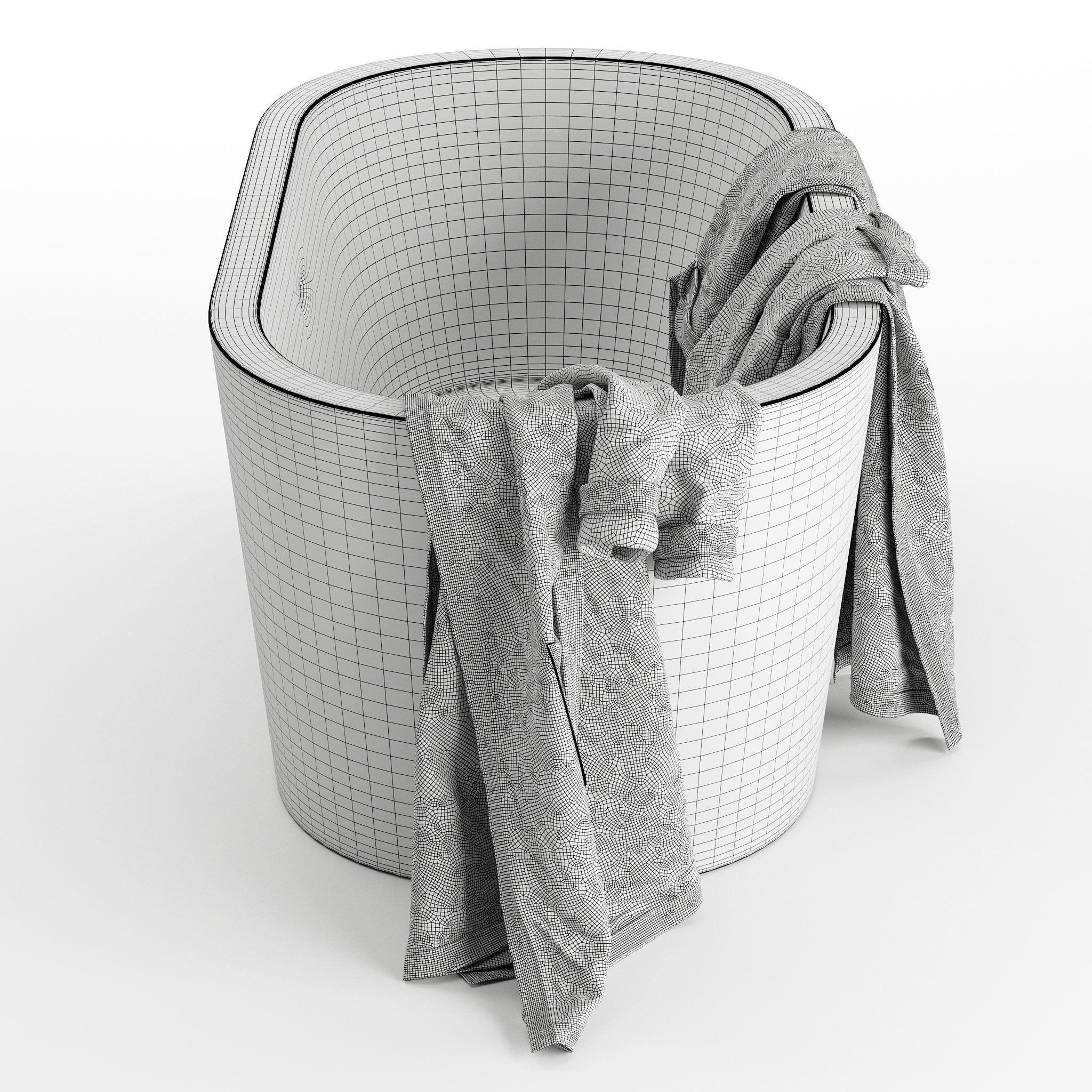 Bathrobe Hanging Set 02 3D model_5