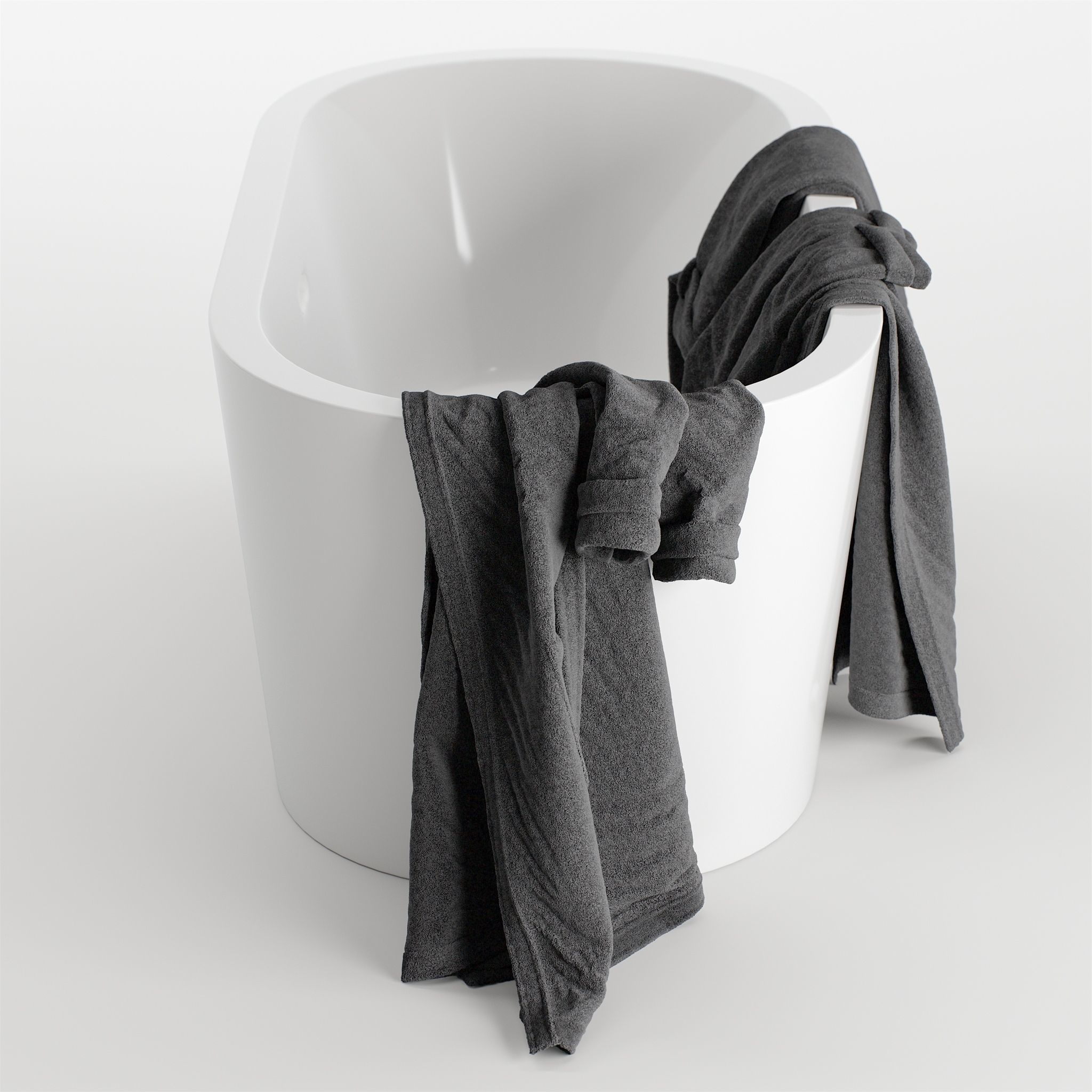 Bathrobe Hanging Set 02 3D model_4