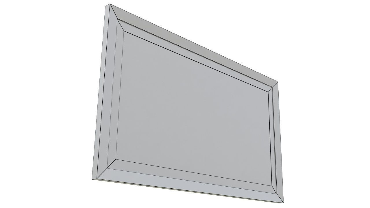 Painting 6 abstract in wooden frame 3D model_8