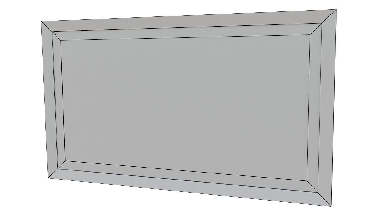 Painting 6 abstract in wooden frame 3D model_7