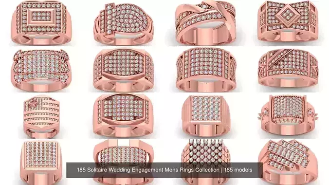 185 Solitaire Wedding Engagement Mens Rings Collection 