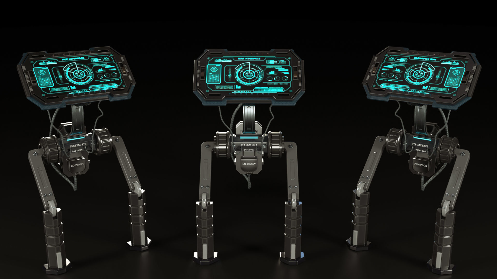 Sci Fi Interior Station 3D model_15