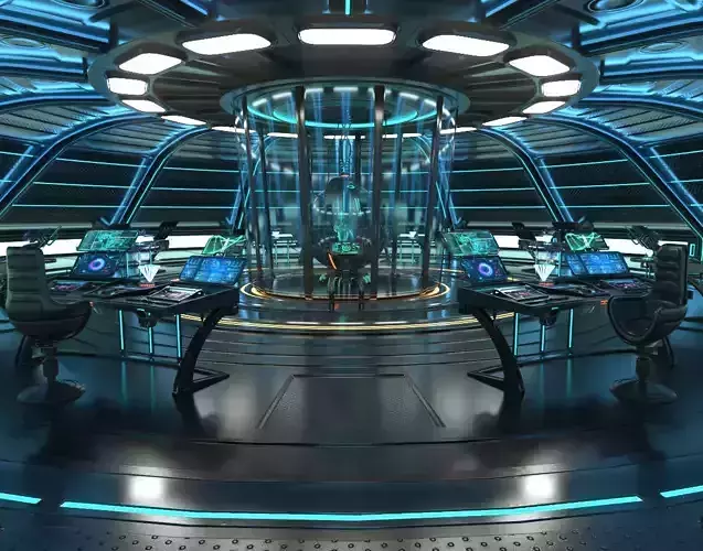 Sci Fi Interior Station 3D model