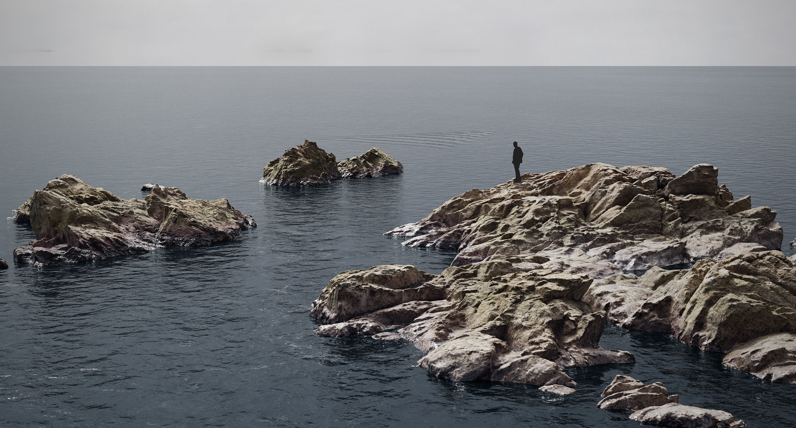 Sea Shore Rocks Low-poly 3D model_6