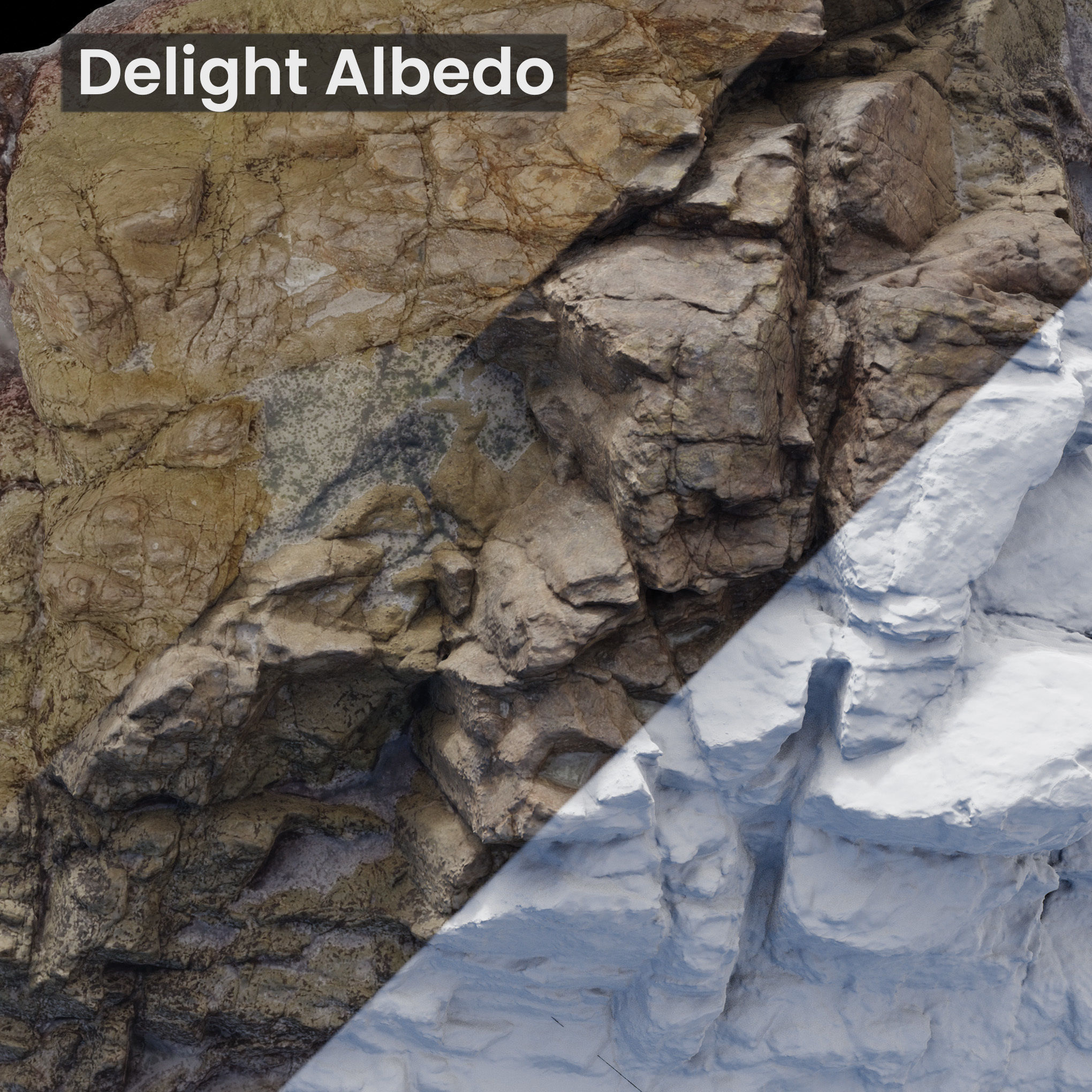 Sea Shore Rocks Low-poly 3D model_3