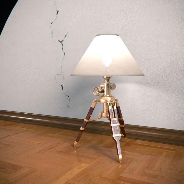 Tripod table lamp 3D model_1