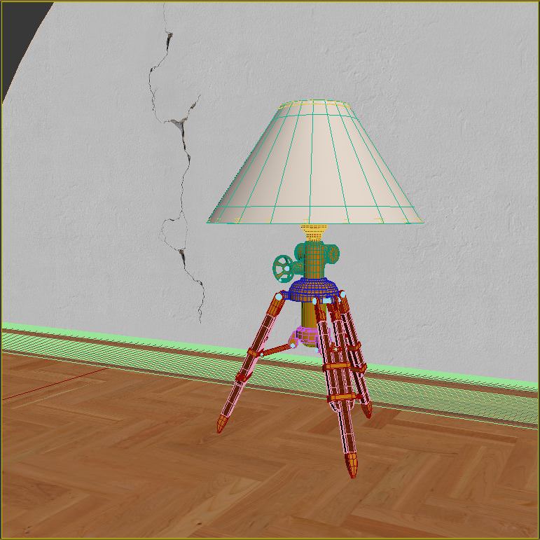 Tripod table lamp 3D model_4