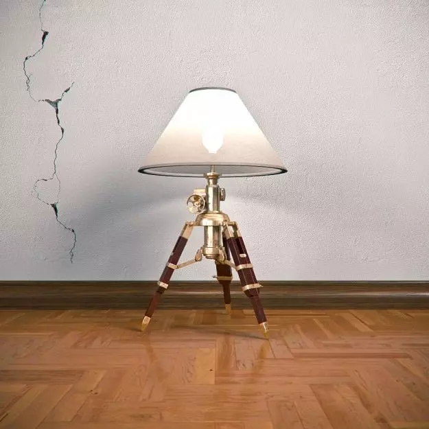 Tripod table lamp 3D model_0