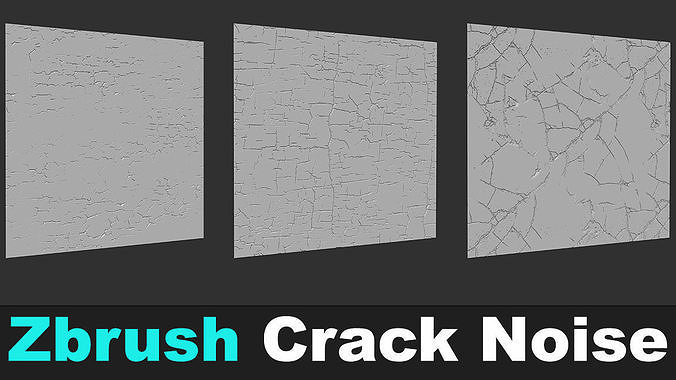 24 Zbrush Crack Noise Low-poly 3D model