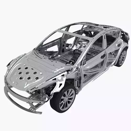 Electric Car Chassis frame 3D model