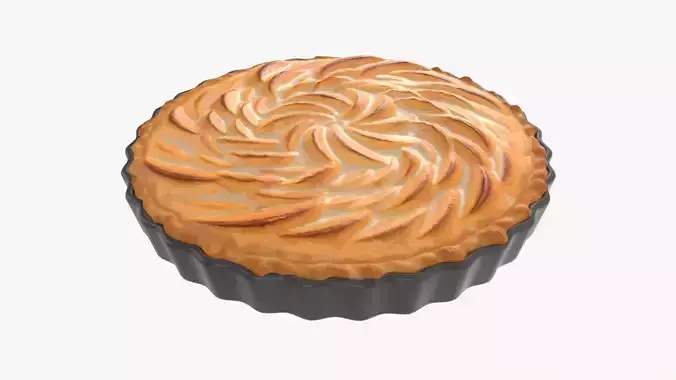 Apple Pie French with Plate 02