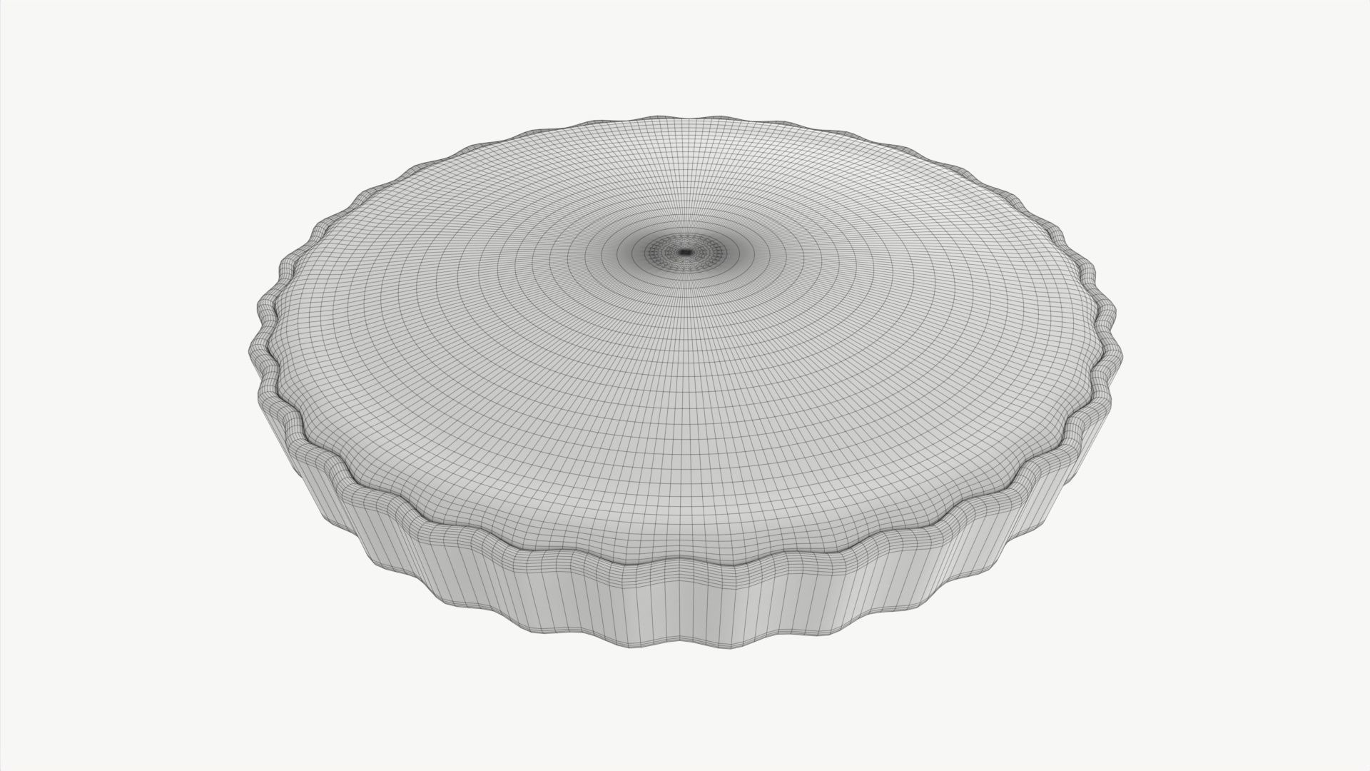Apple Pie French with Plate 03 3D model_6