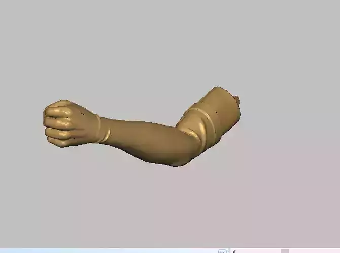 L arm with golden fist