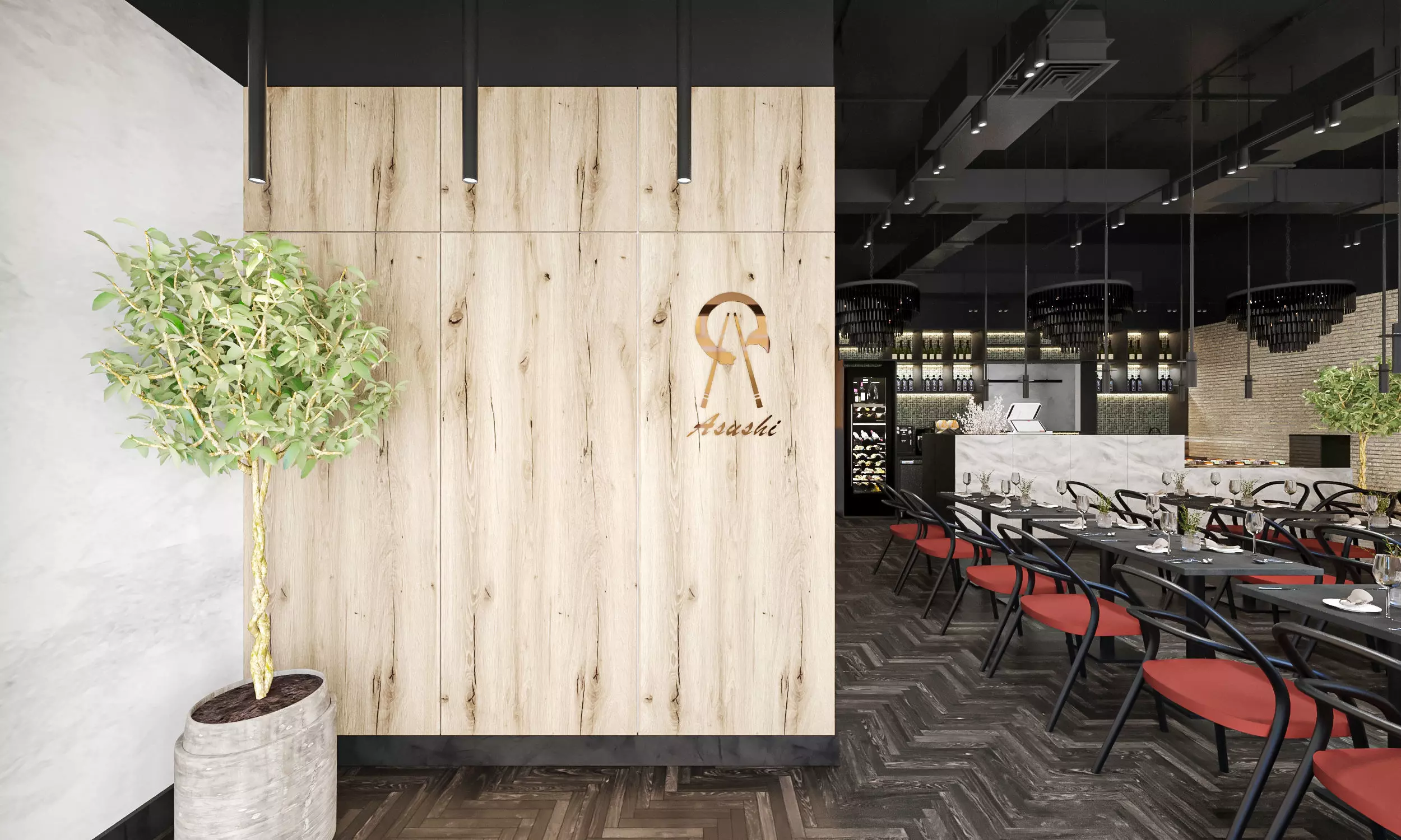 SUSHI BAR INTERIOR RENDER  3D model_0