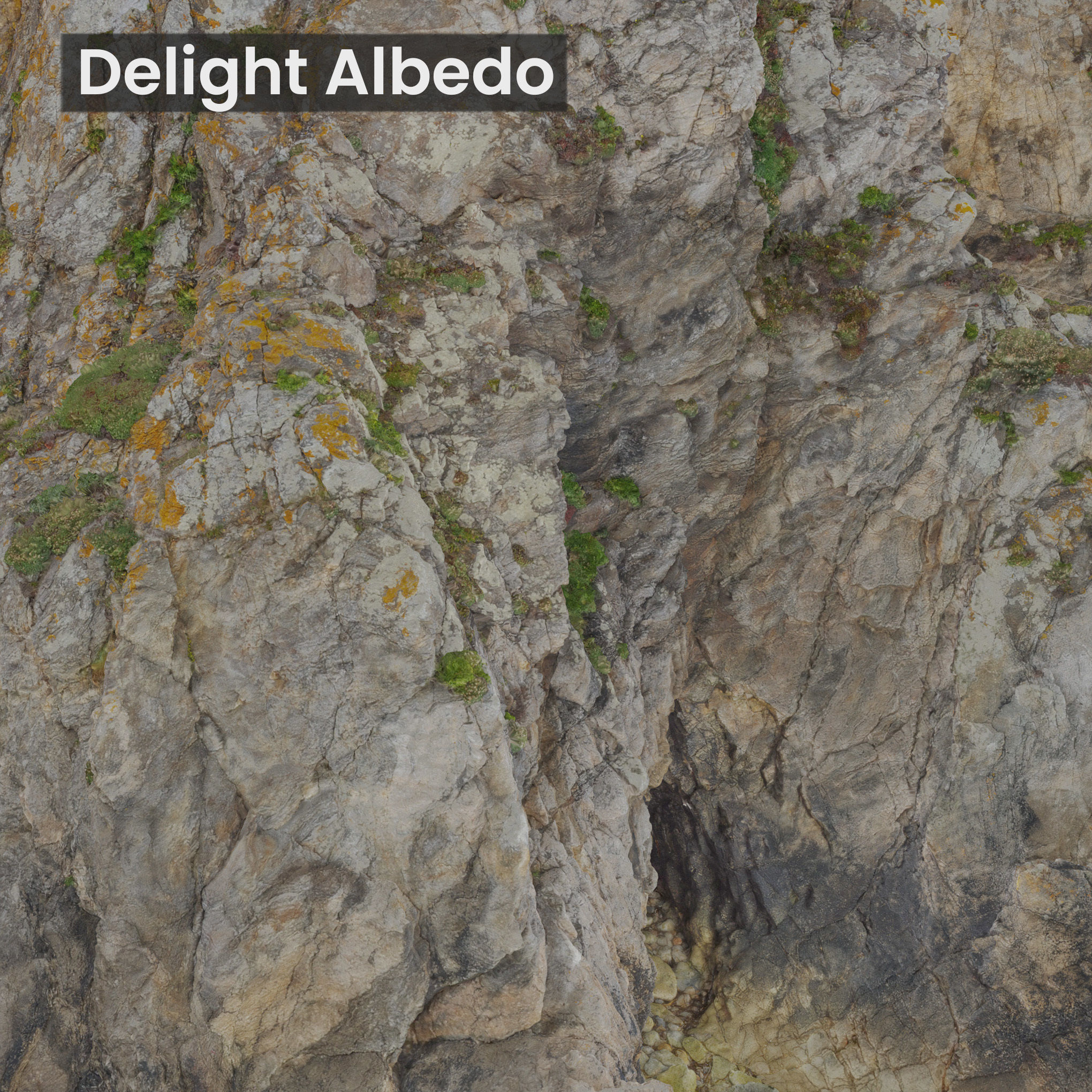 Large Coast Line Cliff PBR Scan 06 Low-poly 3D model_13