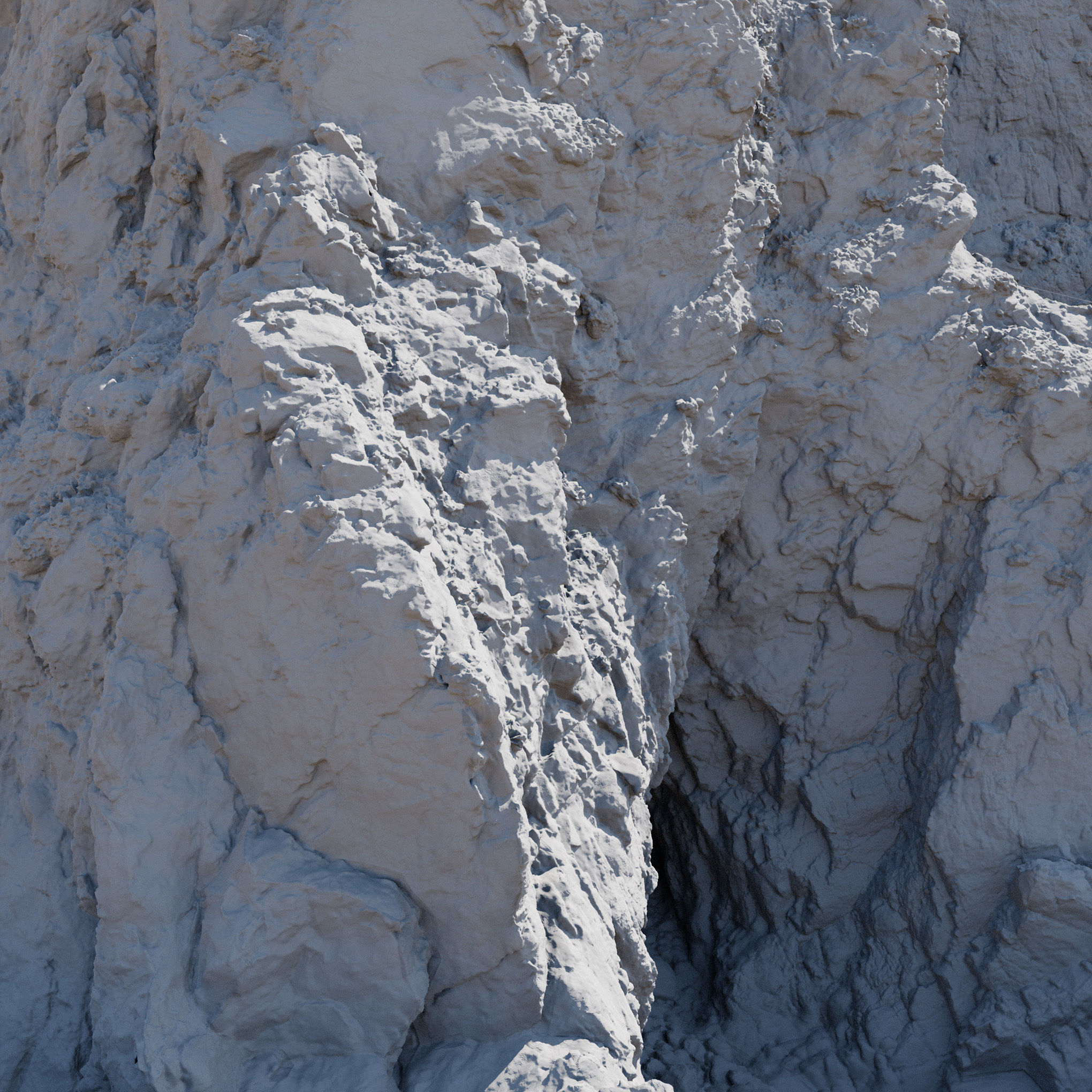 Large Coast Line Cliff PBR Scan 06 Low-poly 3D model_14
