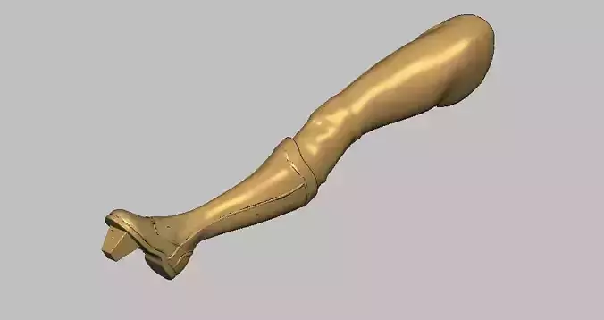 L left leg of golden statue