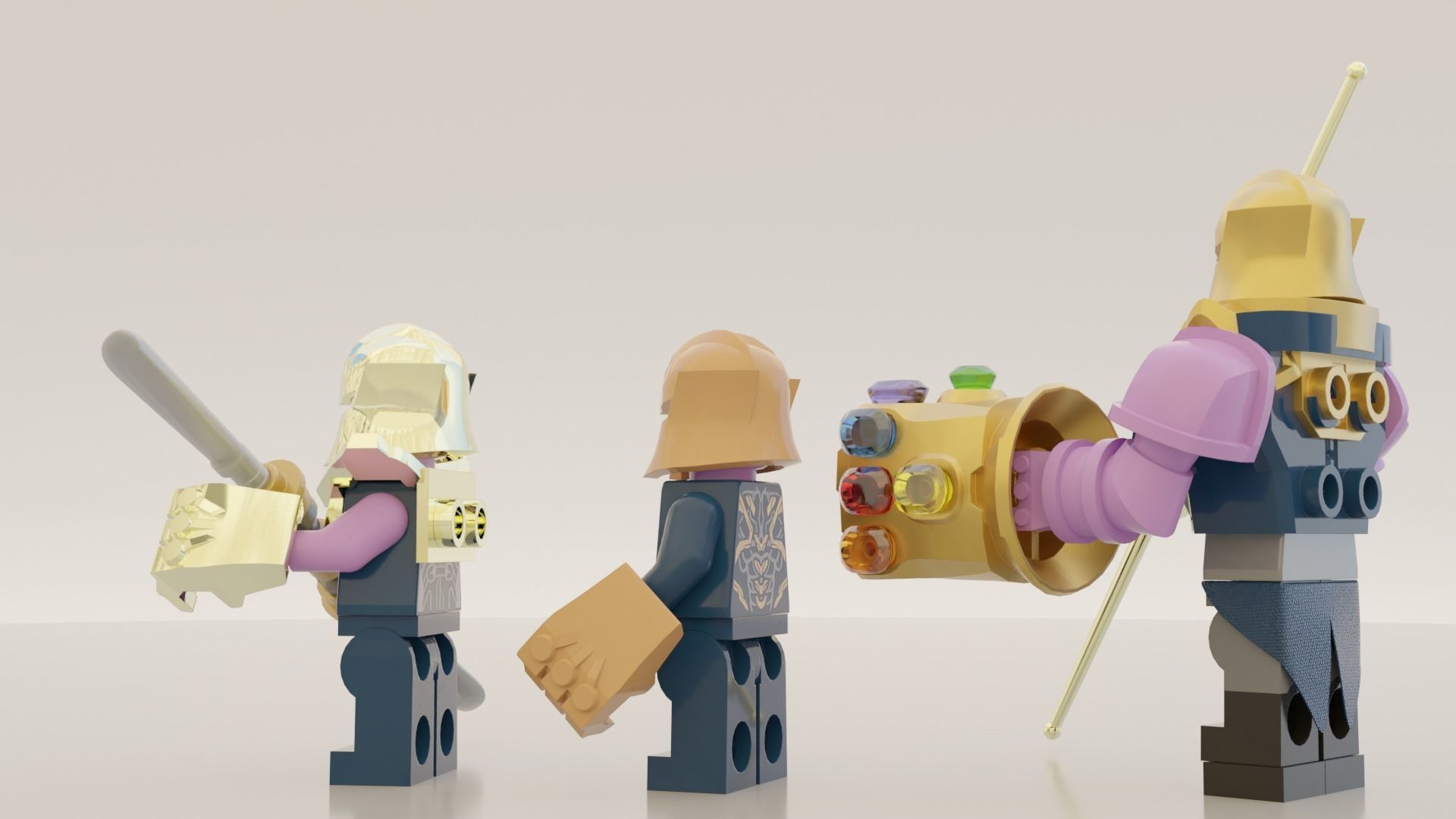 Lego Thanos mini pack 3D model_4