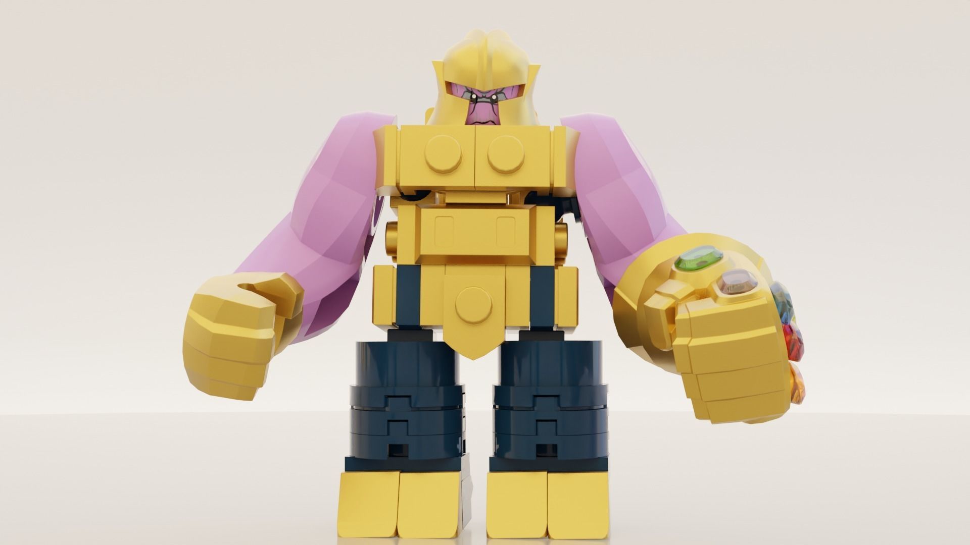 Lego Thanos mini pack 3D model_1