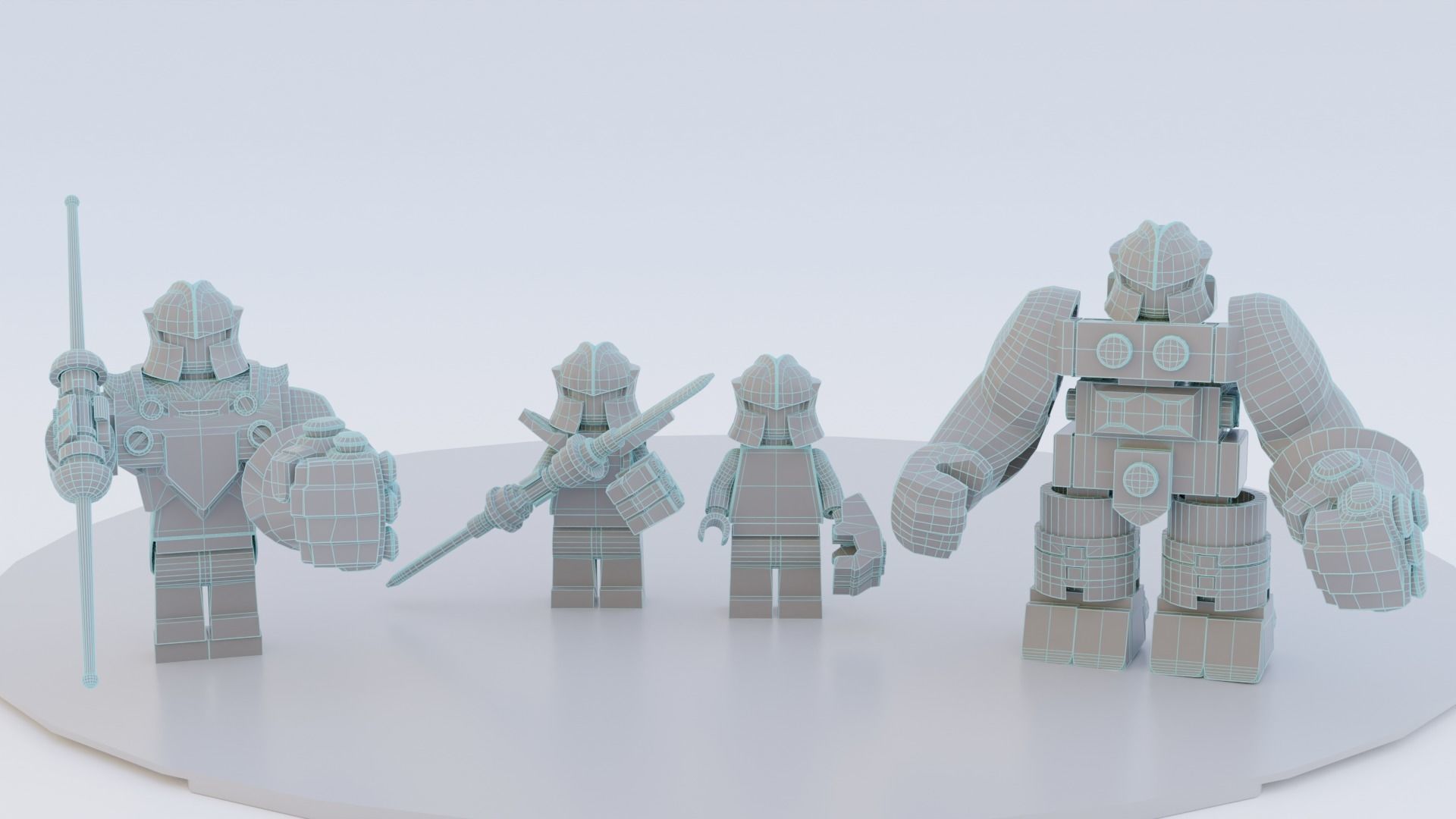 Lego Thanos mini pack 3D model_5