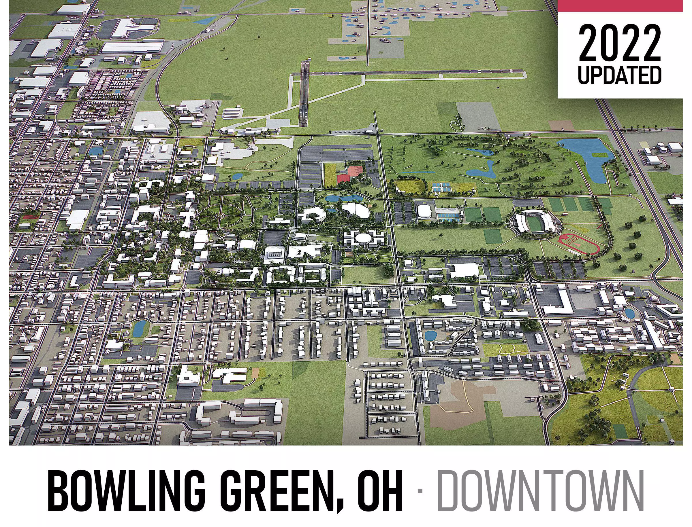 Bowling Green Low-poly 3D model_0