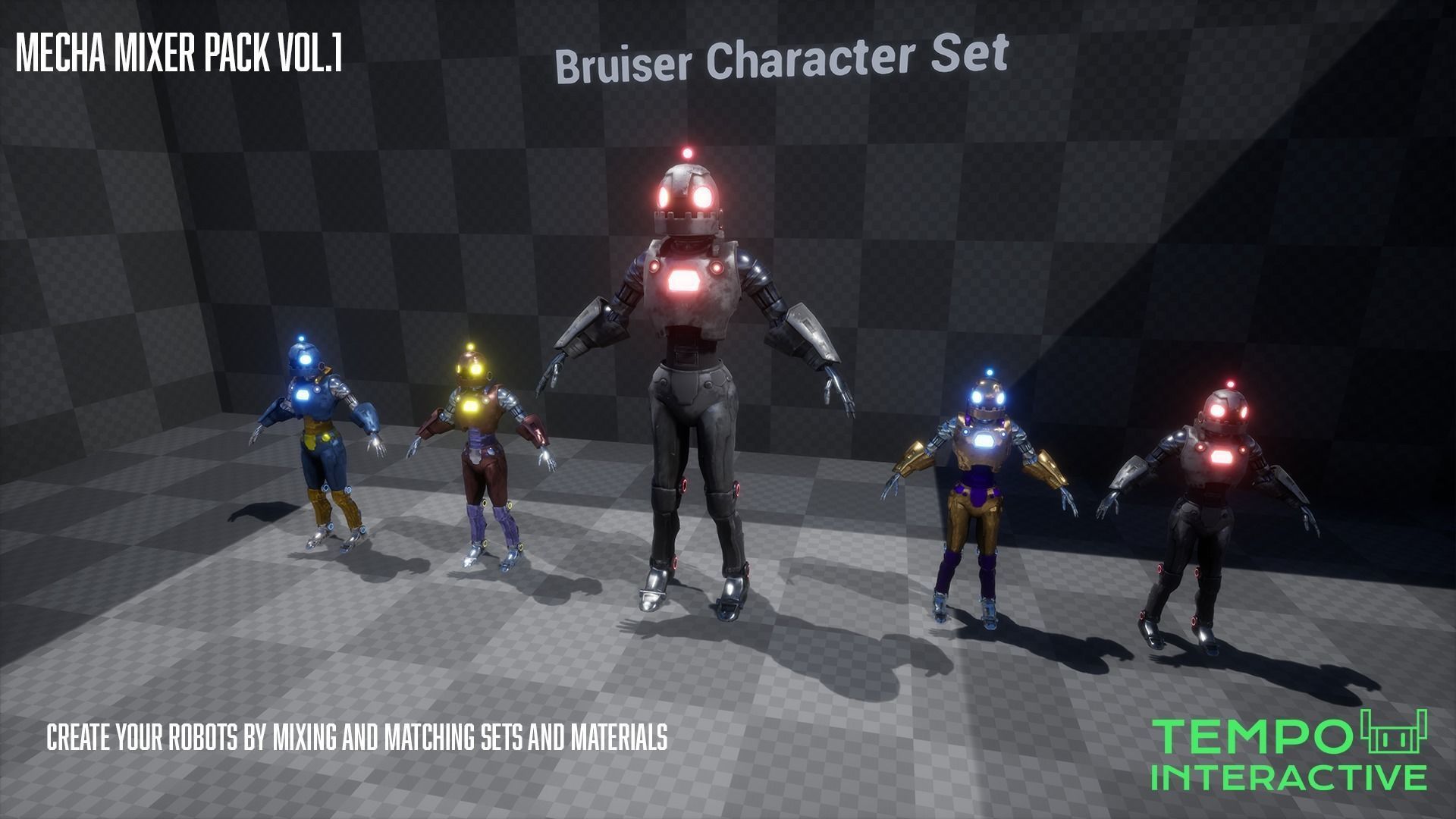 Mecha Mixer Pack Vol 1 Low-poly 3D model_5