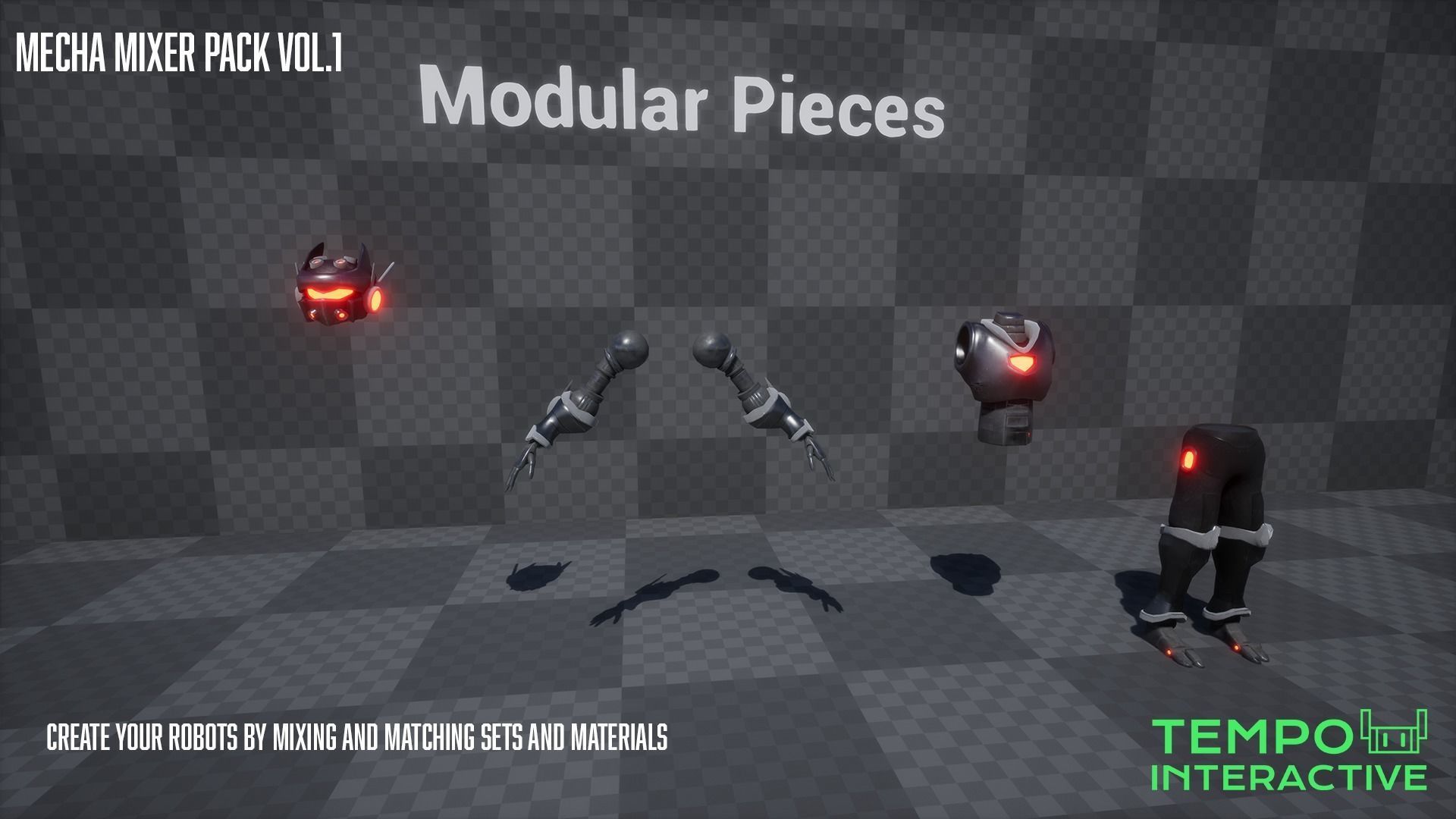 Mecha Mixer Pack Vol 1 Low-poly 3D model_8