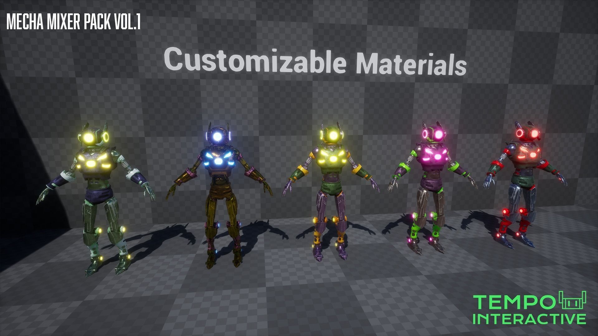 Mecha Mixer Pack Vol 1 Low-poly 3D model_13