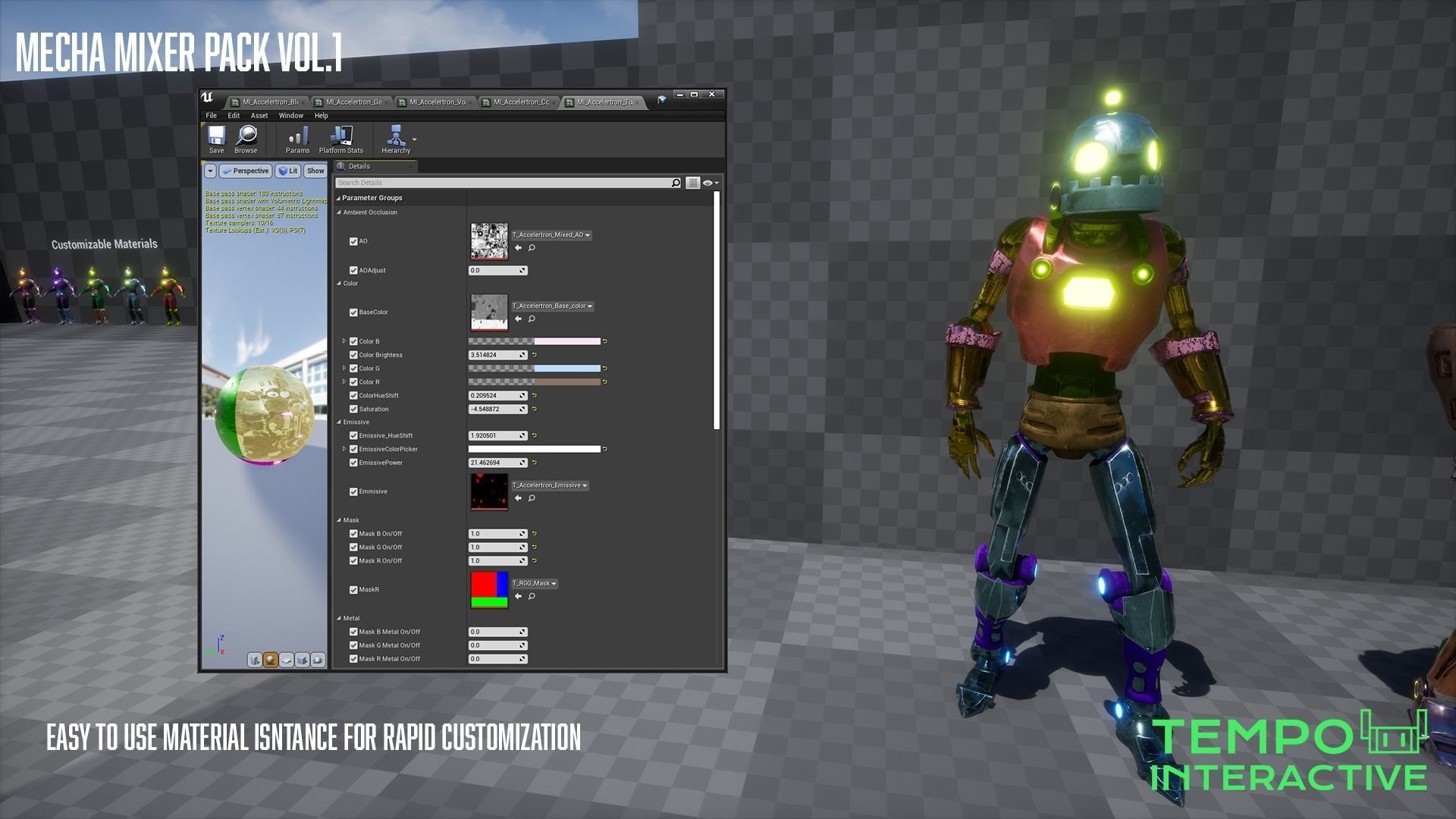 Mecha Mixer Pack Vol 1 Low-poly 3D model_7