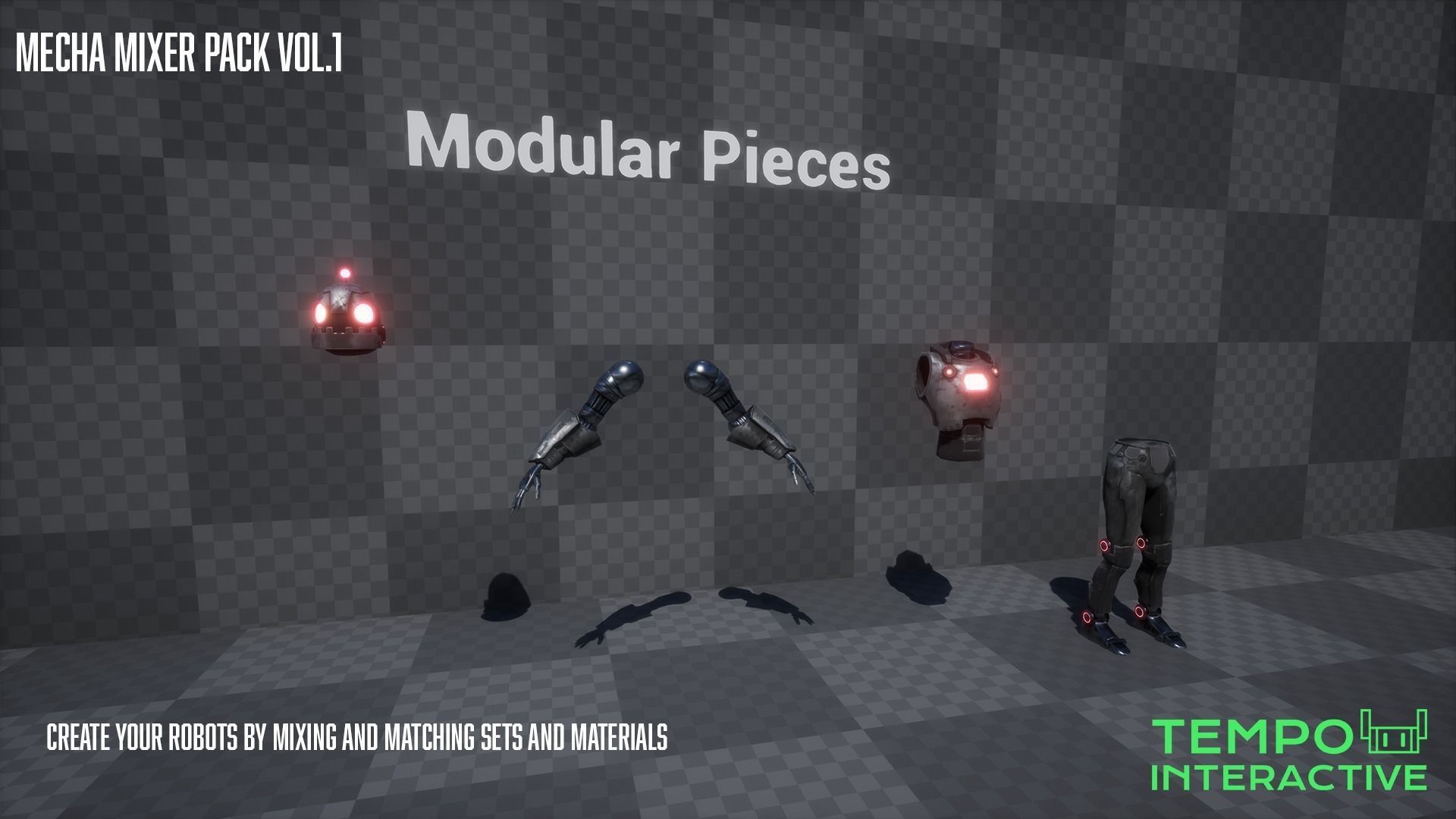 Mecha Mixer Pack Vol 1 Low-poly 3D model_6