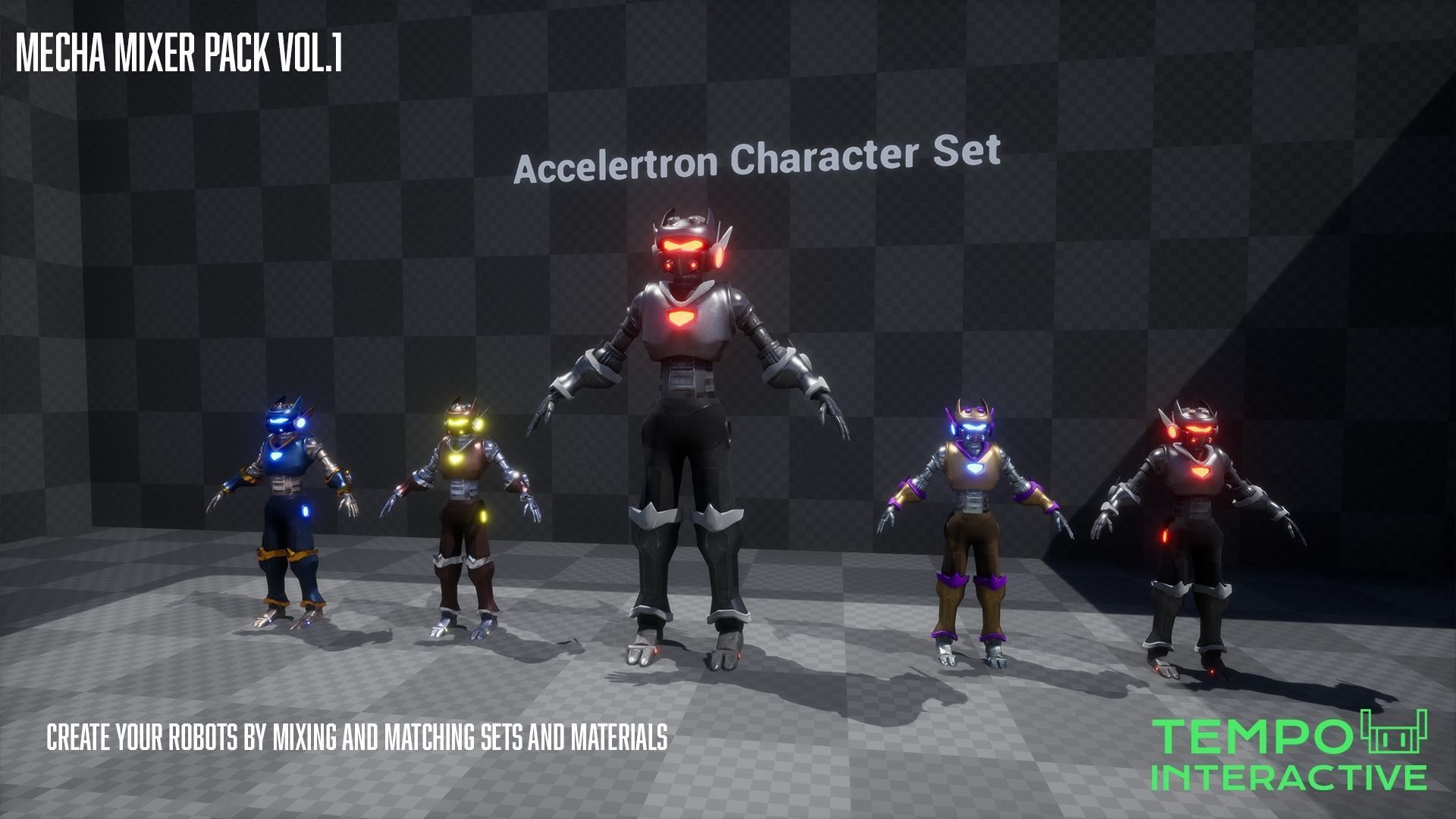 Mecha Mixer Pack Vol 1 Low-poly 3D model_10