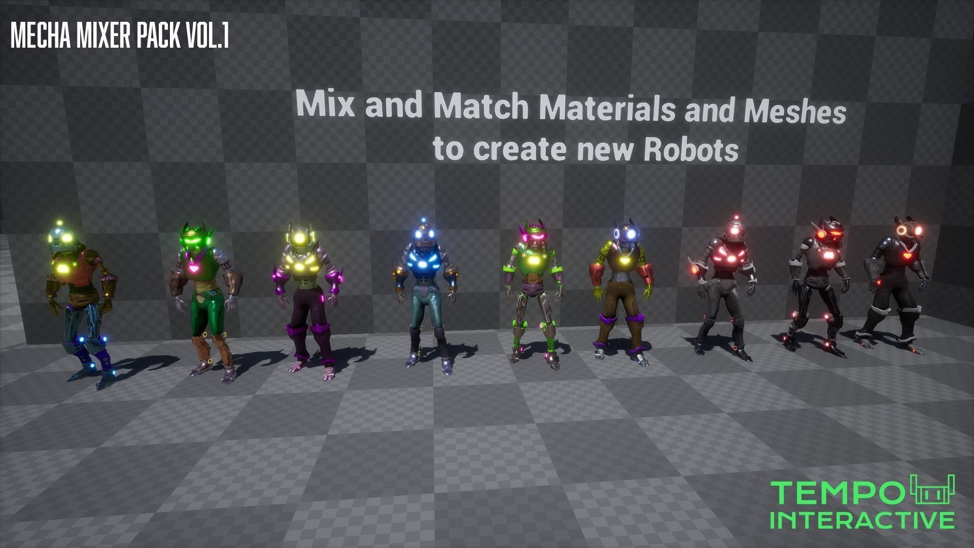 Mecha Mixer Pack Vol 1 Low-poly 3D model_11